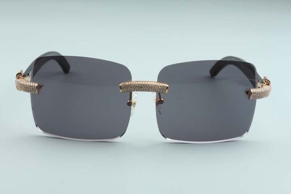 

2020 full luxury square horn new textured glasses boundless diamond t3524012-1 natural black large sunglasses frame inqjx, White;black