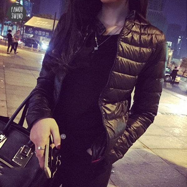 

jacket down female coat spring winter women and america thin short cultivating outwear cotton padded warm europe outwear, Black;brown