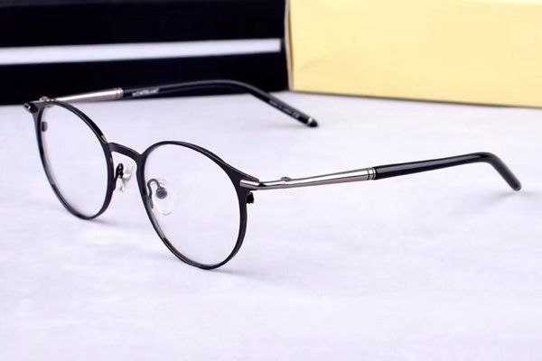 

new fashion wild spectacle frames 0070o plate round box high myopia frame nose pads plain men 52-20-145, Silver