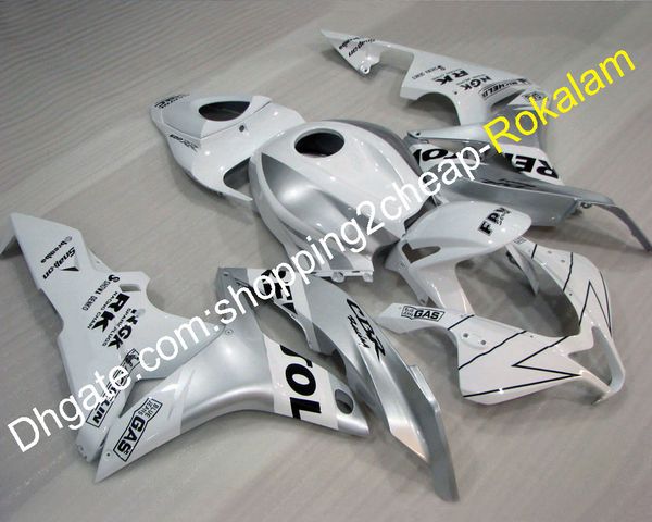 Gümüş Küfler Honda CBR600RR için Fit F5 2007 2008 CBR600 RR 07 08 CBR 600RR Spor Motosiklet Çizelgesi Couring Kit (Enjeksiyon Kalıplama)