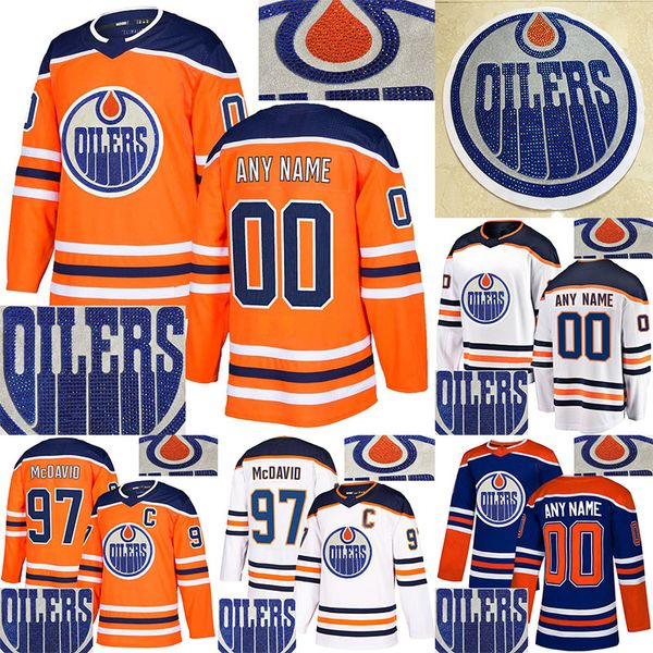 

edmonton oilers drilling 97 connor mcdavid jersey 99 gretzky 29 draisaitl 93 nugent-hopkins customize any number any name hockey jerseys, Black;red