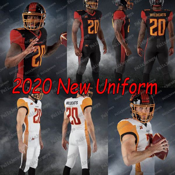 

2020 los angeles wildcats xfl football jersey luis perez jalen mcclendon taryn christian elijah hood larry rose martez carter winston dimel, Black;red