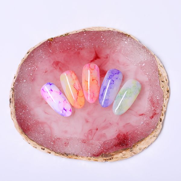 

1 pc palette finger ring plate colorful acrylic uv gel polish painting drawing plate stainless steel nail art diy design tool