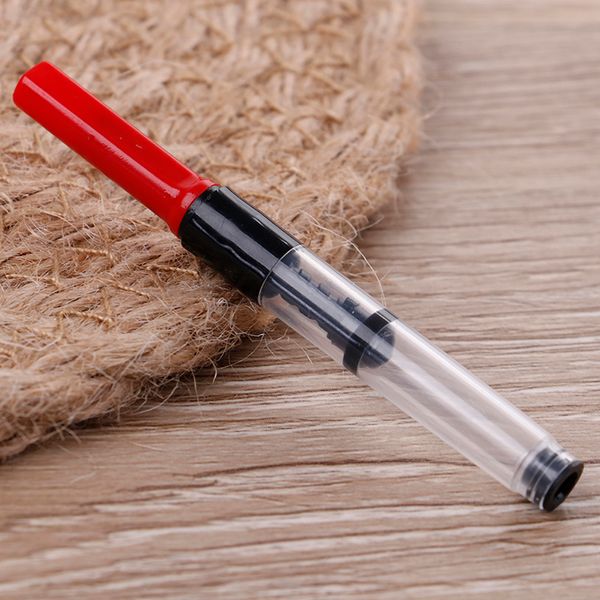 

1pcs fountain pen refill ink converter pump cartridges black, Black;red