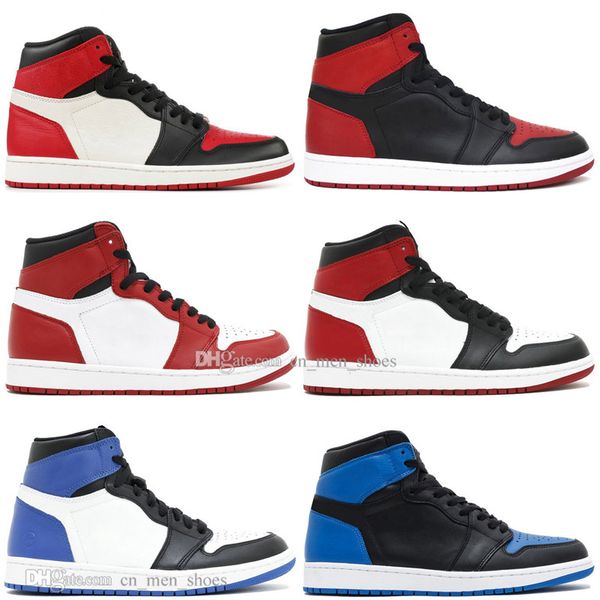 

with box new 1 og banned bred toe spider-man unc 1s 3 mens basketball shoes homage to home royal blue men sports designer sneakers
