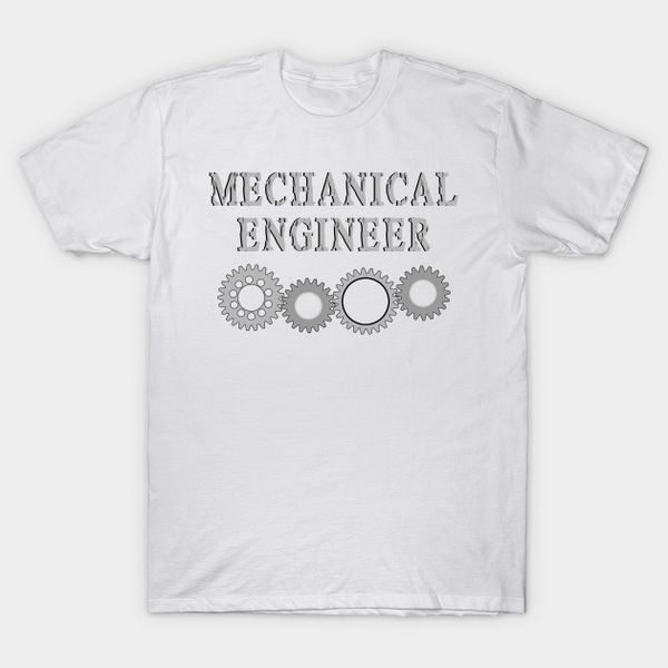 

men t-shirt mechanical engineer gears tshirt women t shirt, White;black