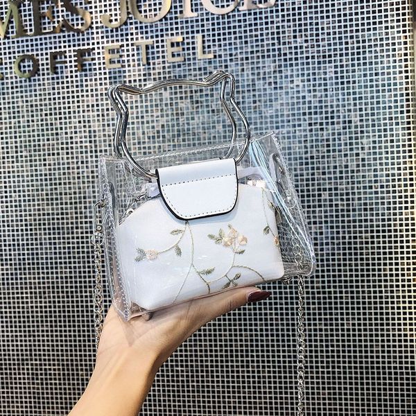 

летняя фея сумка 2020 новый стиль кружева хипстер прозрачный гель сумка милый ручной цепи посланник