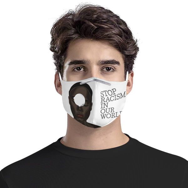 

digital printed masks sracism in the world i can't breathe george freud, Blue;black