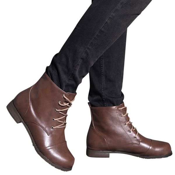 

women's boots lace-up ankle bare bootas couple's black women ankle boots breathable rubber #ew