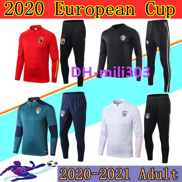 

2020 italy belgium national team soccer training suit survetement 19/21 european cup football jacket tracksuit futbol chandal, Black;blue
