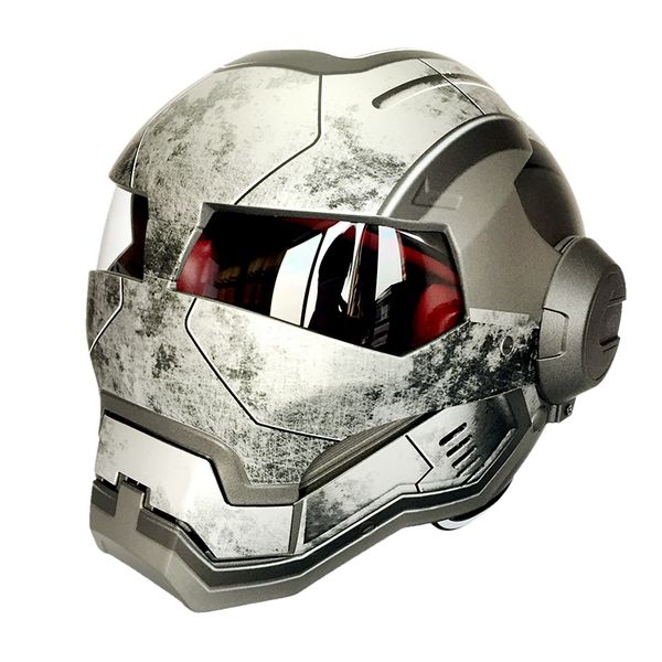 

masei 610 matter grey war железный человек ретро мотоциклетный шлем открытое лицо casco