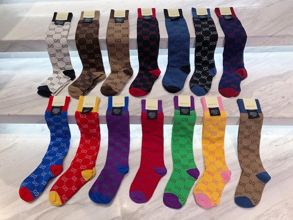 

classic design port cotton stockings socks for women 15 colors italy brands vintage golden wire sock middle stocking christmas gifts, Black;white