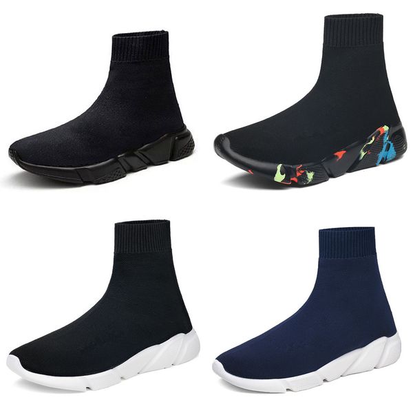 

upuper brand fashion sneakers men casual shoes big size :35-47 light high breathable socks shoes men black blue