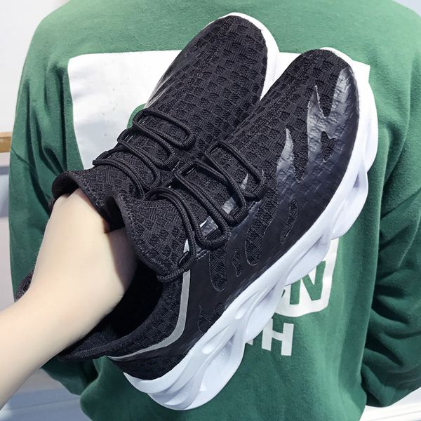 

shoes spring men's casual fashion brand male sneakers breathable mesh krasovki footwears chaussure homme shoe 39-44, Black