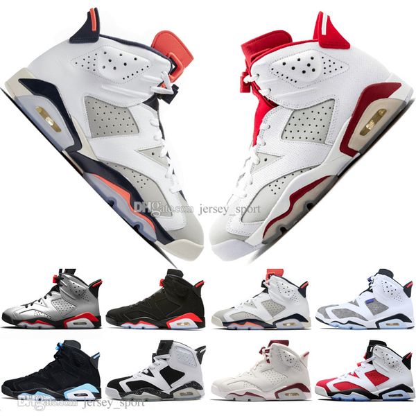 

2019 infrared bred 6 6s mens basketball shoes 3m reflective tinker maroon alternate hare olympic men sport sneakers designer trainers, White;red
