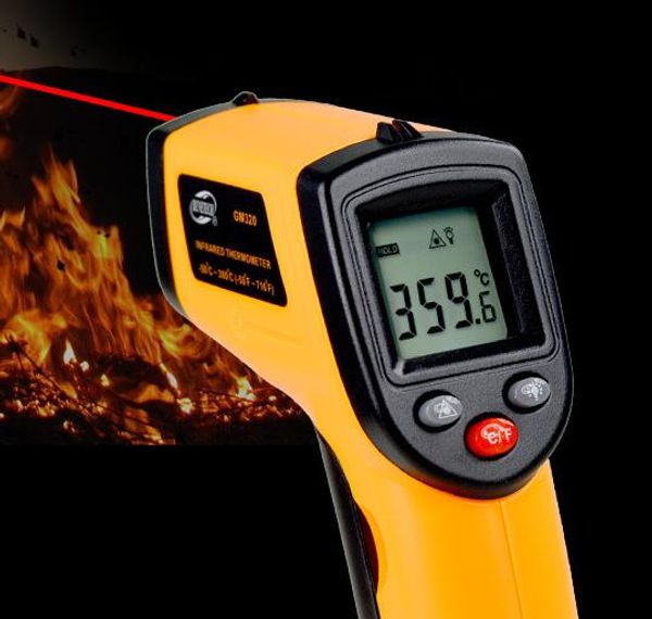 

gm320 digital infrared thermometer lcd -50~380 c non-contact ir laser gun pyrometer temperature thermometer meter