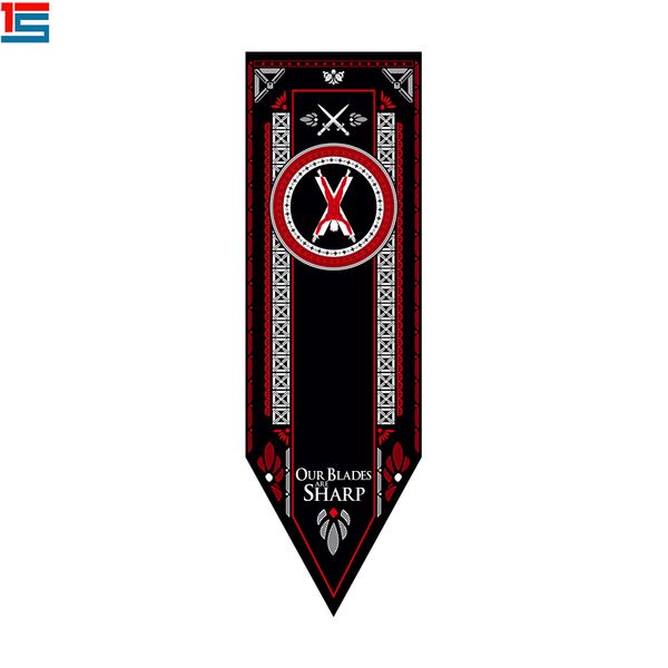 

souvenirs game of thrones flages 48*150cm house stark tournament polyester banner flag home decor 10 styles wholesale