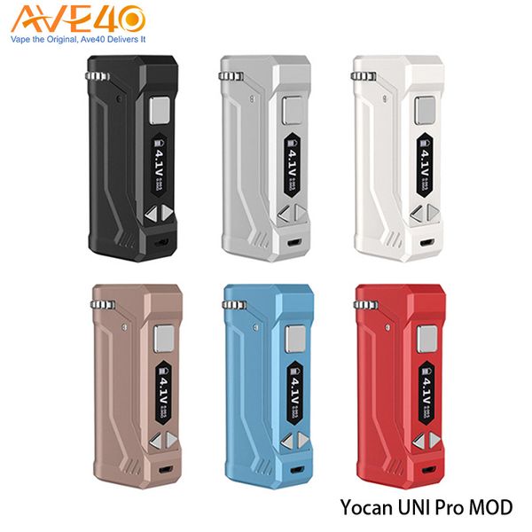 

Yocan UNI PRO Box Mod 650mAh Разогреть VV батареи для 510 густого масла Картридж с OLED-дисплей 100% оригинал