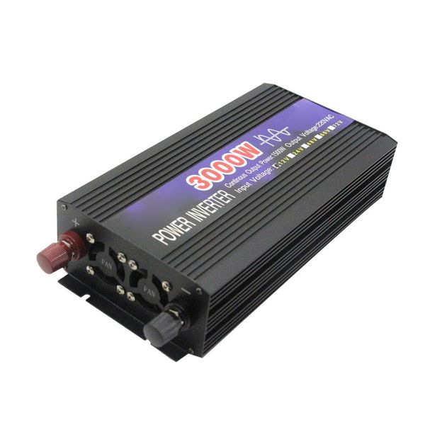 

3000w pure sine wave intelligent string inverter dual digital display power inverter car converter adapter with dual fan