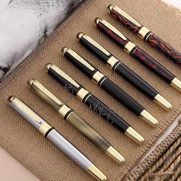 

multicolor metallic pearl fountain pen business advertising gift pen, Blue;orange