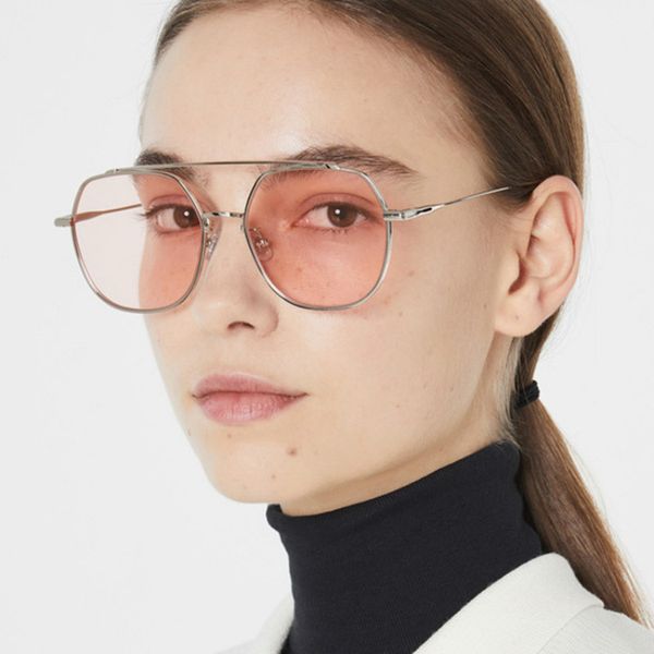 

new fashion sunglasses women retro men brand designer sun glasses vintage gradient clear metal frame glasses, White;black