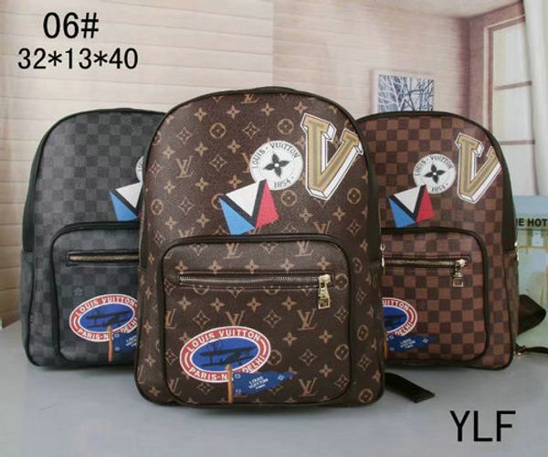 

2019 designer men and women sports fashion check badges printed backpack women's travel bag backpack coco