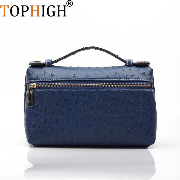

original newly fashion embossed ostrich leather bag pouch medium size cow leather clutch bag designer handbag purse