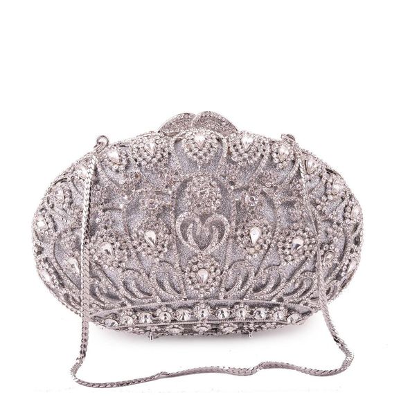

luxurious fashion diamond insert dinner bag filled with diamond girl bag bride