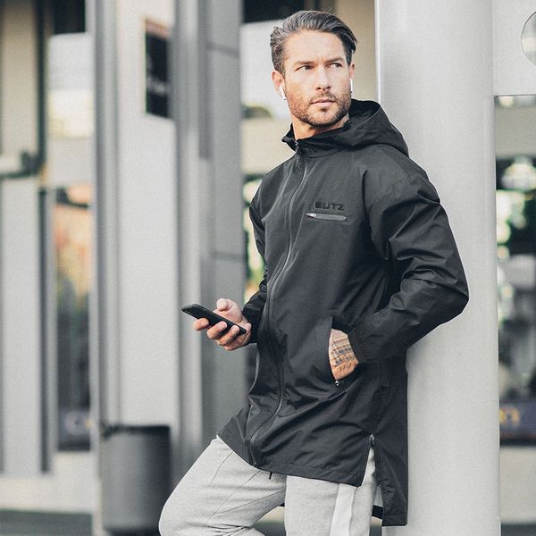 

fitness sportswear jacket men outdoor hooded coat windbreak windproof cold and rainproof jackets joggers sweatshirt male jacket, Black;brown