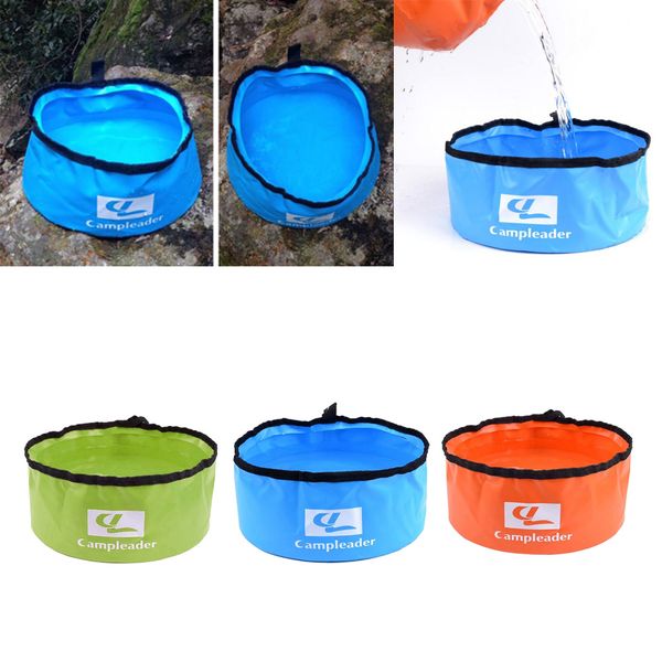

9l portable folding water bucket wash basin camping water pot bag for backpacking fishing picnic bbq