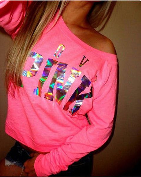 

2016 autumn and spring women t shirt letter print t shirt femme girls clothing loose long sleeve t-shirt s  l xl, White