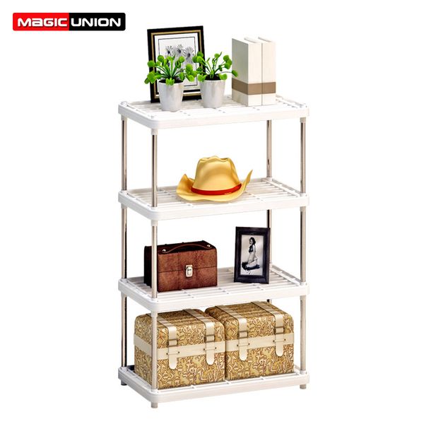 

magic union multi-functional plastic storage rack 2/3/4 layer shelf kitchen / bathroom / living room shelf floor-standing rack