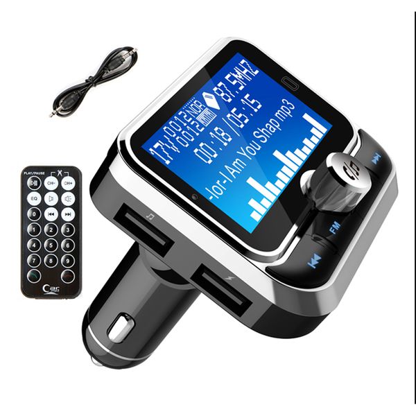 

1.8 " жк-bluetooth mp3-плеер автомобильный fm-передатчик с дистанционным управлением dual usb handsfree u disk tf aux play