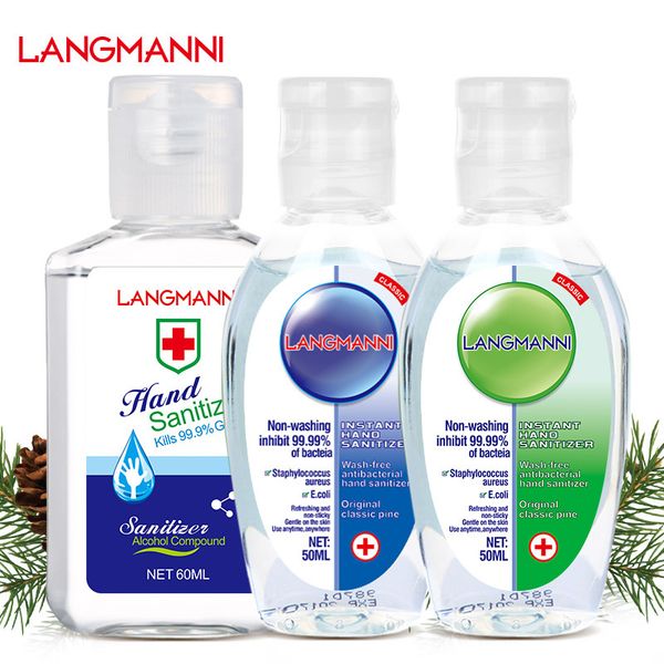 

langmanni 50ml 60ml mini hand sanitizer travel portable moisturizing disposable no clean waterless hand soaps home gel hand sanitizer ff3856