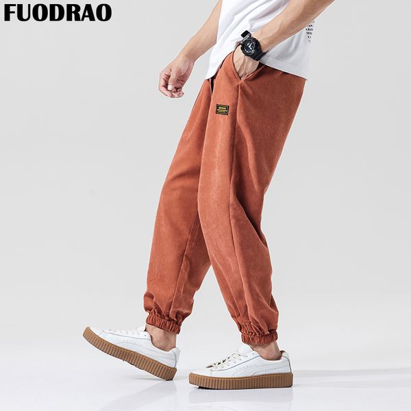 

fuodrao harem pants men joggers pants japan style streetwear harajuku korean sweatpants hip hop k236, Black