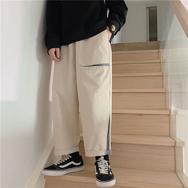 

autumn easy nine part work clothes leisure time pants a473-h10-p48, Black