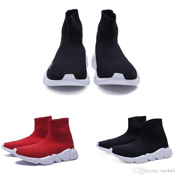 

balenciaga shoes men women Люксовый бренд унисекс Повседневная обувь плоские Модные мужские носки Красный Спидман тройной черный стрейч сетки высокого верха женщины кроссовки скорость тренер Бегун