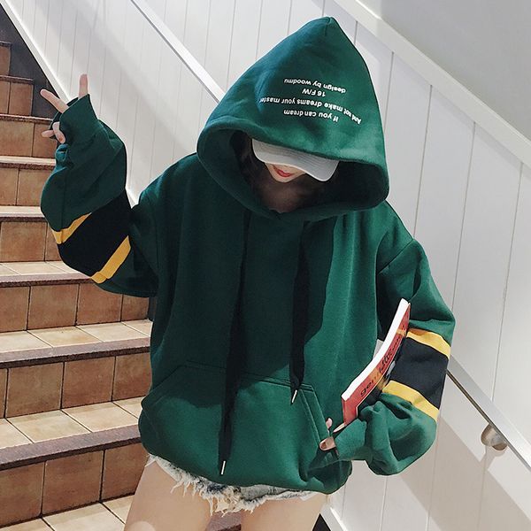 

2019 autumn women hoodie casual long sleeve hooded pullover sweatshirts hooded female tracksuits sportswear clothes, Black