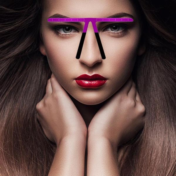 

eyebrow measure ruler eyebrow tattoo stencils microblading reusable makeup tattoo stencils 2019 easter gift