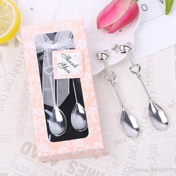 

aluminum alloy coffee spoon set creative a couple coffee spoon with box for wedding guests party souvenirs romantic wedding favor 08