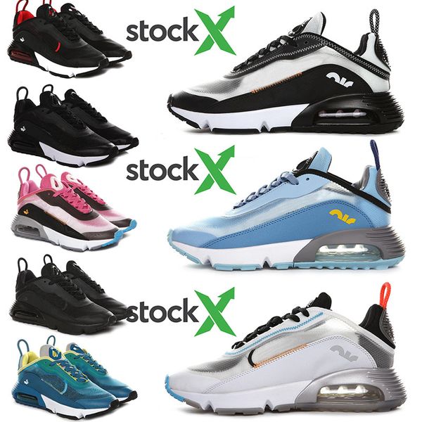 

stock x brand nik 2090 running shoes b30 90s racers trainers men women black white pink bred oreo silver 2090s runners designer sneakers, White;red
