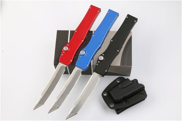 

150-10 V Single Fine ELMAX Blade Double Action Tactical Automatic Knife Aluminum Handle Survival Knives 3 Styles J48M F