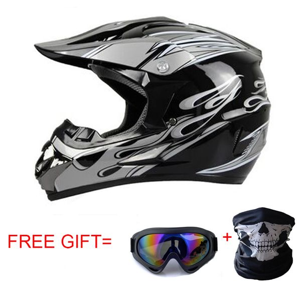 

classic motocross helmets atv racing helmet motorcycle downhill bike helmet fuera de la carretera casco+ goggles+mask