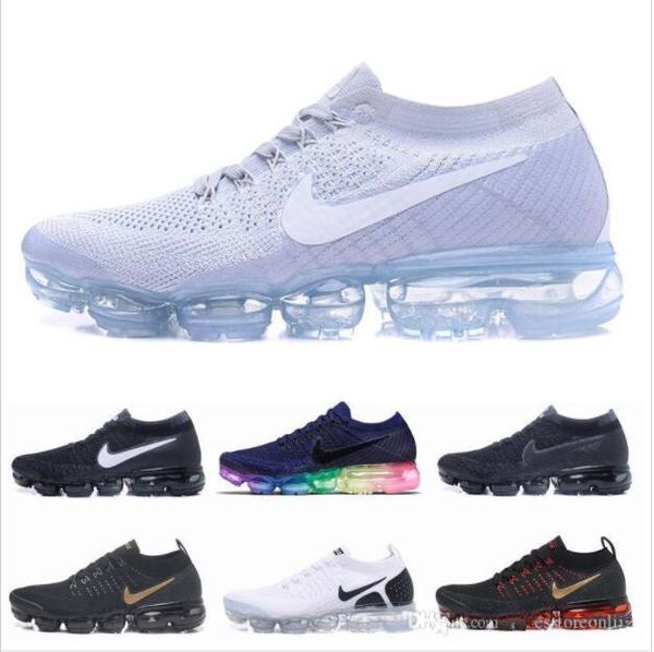 

2020 Chaussures Moc Laceless 2.0 кроссовки Женские Vapormax тройной черный мужские женские кроссовки Fly White knit подушка тренеры Zapatos
