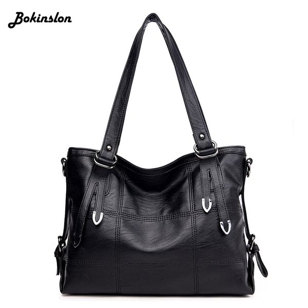 

bokinslon simple fashion shoulder messenger bag female large-capacity handbag casual women's bag