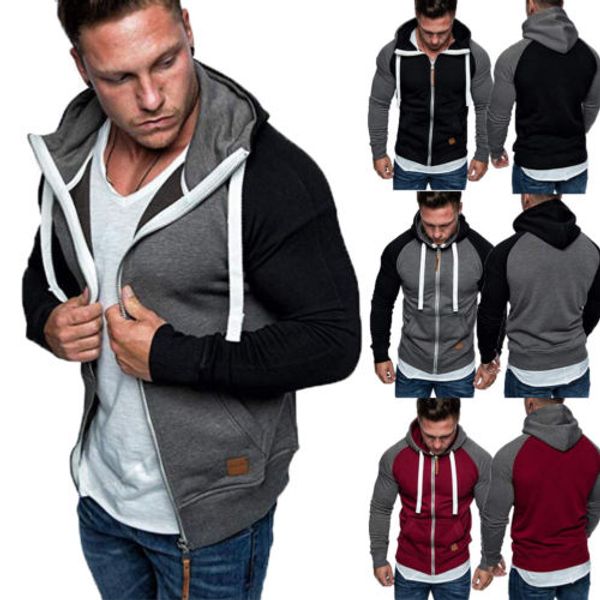 

mens fleece hoodie jacket for layering warm lounge full zip up - s-xxl, Black;brown