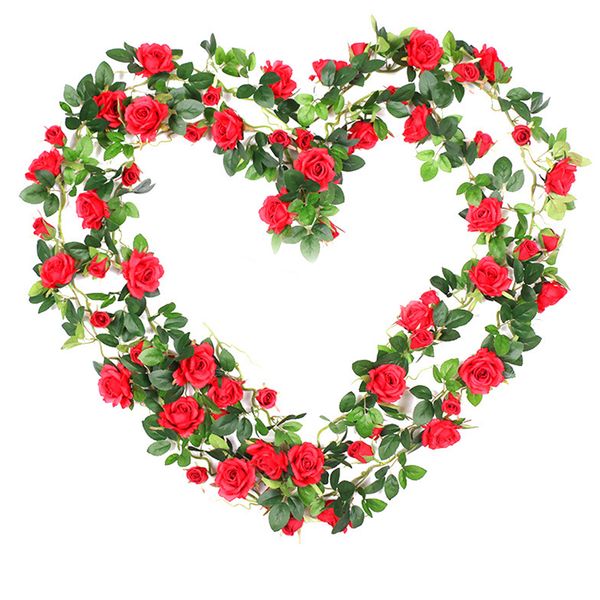 

artificial flower rattan silk rose simulation plants decorative garland wedding home ornament sztuczne kwiaty