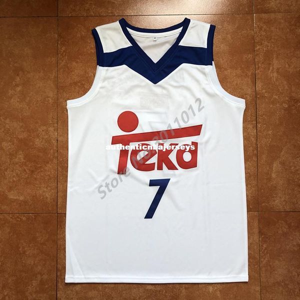 

2018 new #7 luka doncic #23 sergio llull europe basketball jersey all size embroidery stitched vest jerseys ncaa, Black;blue