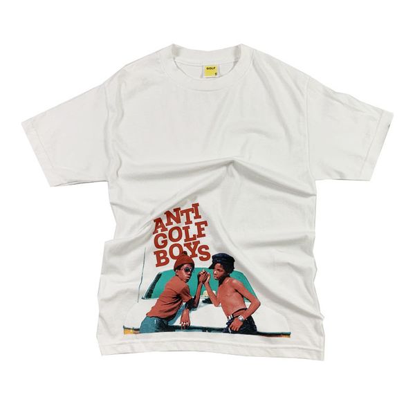 

20ss andys стиль golf-ван анти гольф мальчики футболку pattern boy letter печать с короткими рукавами футболки хлопок мужчины женщины пары t, White;black
