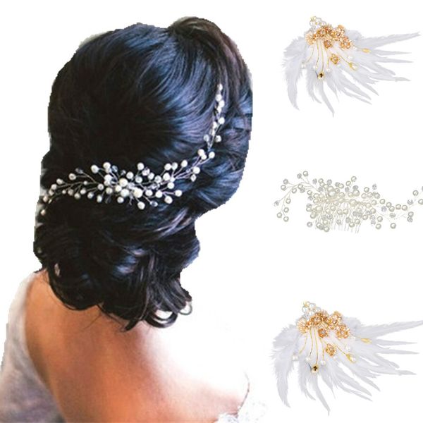 

new bridal hair combs ornaments fashion hairwear wedding hair accessories comb for women girl headpiece headdress decorati